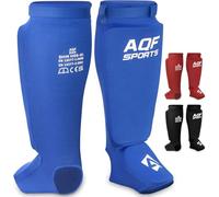 AQF Protège Tibias Boxe Thaï, Shin Guards MMA, Kick Boxing, Arts Martiaux | Coton Extensible Élastique, Rembourrage EVA Absorbant, Protection Tibias Renforcée, Maintien Confortable, Pour Kickboxing