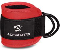 AQF Sangle de Cheville Musculation, Double Anneau D Réglable Ankle Straps pour Machine à Câble, Entraînement Jambes, Accessoires Fitness Hommes Femmes Exercices de Traction