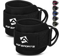 AQF Sangle de Cheville Musculation, Double Anneau D Réglable Ankle Straps pour Machine à Câble, Entraînement Jambes, Accessoires Fitness Hommes Femmes Exercices de Traction