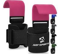 AQF Sangle Musculation Crochet - Poignées Revêtues De Caoutchouc Antidérapant - Néoprène Rembourré De 8 mm Support Levage Et Tirage De Barre pour Haltérophilie, Soulevés De Terre, Gym (Rose)