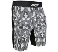 AQF Short de Combat pour MMA - Camouflage - Gris