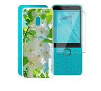 AQGGESH Coque pour Nokia 235 4G 2024 (2.8"),avec [1 x Protecteur D'écran], Transparent Antichoc Silicone Cover Souple TPU Housse Etui pour Nokia 235 4G 2024 - XT128