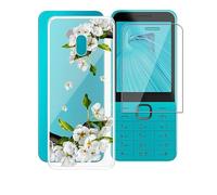 AQGGESH Coque pour Nokia 235 4G 2024 (2.8"),avec [1 x Protecteur D'écran], Transparent Antichoc Silicone Cover Souple TPU Housse Etui pour Nokia 235 4G 2024 - XT8