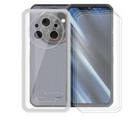 AQGGESH Coque pour Oukitel WP35 (6.60") avec 3 Pièces Verre Trempé, Ultra Transparent [Protection Caméra] Étui de Protection en Silicone Antichoc, Souple TPU Anti-Rayures Bumper Housse