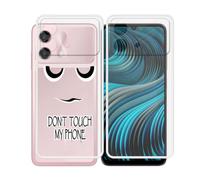 AQGGIIXY 2 Coques pour HMD Vibe2 5G Clear + DUO5B | 6.75". 2 pack anti-yellowing cases, soft silicone, shockproof, backup or shared use.