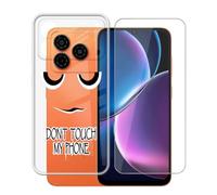 AQGGIIXY Coque avec Protecteur pour Nubia A57 - DUO6 | 6.75". Silicone souple, antidérapant, anti choc, dureté 9H, anti-rayures, ultra fin, HD clair.