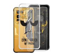 AQGGIIXY Coque Imprimé et Verre pour Blackview Fort 5 - duo5