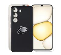 AQGGIIXY Coque Noire Anneau et Verre pour Realme P4x