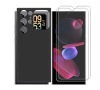AQGGIIXY Coque Noire avec Lot 2 Verres pour Oukitel C72