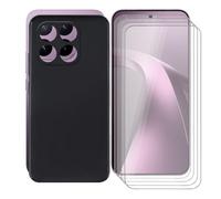 AQGGIIXY Coque Noire avec Lot 4 Verres pour Xiaomi 17T Pro