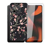 AQGGIIXY Coque Noire avec Protecteur pour Gigaset GS6 - WM84 | 6.67". Silicone souple, antidérapant, anti choc, dureté 9H, anti-rayures, ultra fin, HD clair.