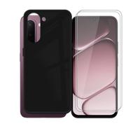 AQGGIIXY Coque Noire et 2 Verres pour OnePlus N6x