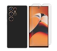 AQGGIIXY Coque Noire et 2 Verres pour Oukitel C67