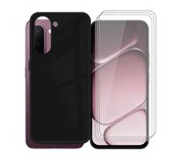AQGGIIXY Coque Noire et 3 Verres pour OnePlus N6x