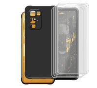AQGGIIXY Coque Noire et 4 Verres pour Blackview Fort 5