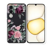 AQGGIIXY Coque Noire et Verre pour Realme P4x - YQ12