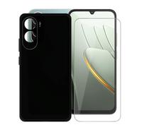 AQGGIIXY Coque Noire et Verre pour Xiaomi POCO C81 Pro - Black