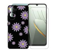 AQGGIIXY Coque Noire et Verre pour Xiaomi POCO C81 - XT41