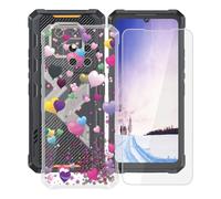 AQGGIIXY Coque pour Cubot Kingkong ES 3 (6.75"),avec [1 x Protecteur D'écran en Verre Trempé], Transparent Antichoc Etui Silicone Cover Souple TPU Housse - Ballon d'amour