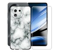 AQGGIIXY Coque pour Doogee Note 59 Pro+ (6.75") avec 1 Pièces Protecteur D'écran, [Antichoc] [Protection Caméra], Etui Housse TPU Mince Souple Silicone Anti-Rayures Antichoc Cover Case - Marble