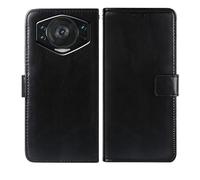 AQGGIIXY Coque pour Doogee S Cyber (6.58"), Premium Étui à Rabat Protecteur Housse en Cuir，Housse en Cuir PU Portefeuille Etuipour - Black