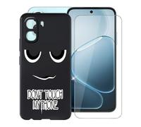 AQGGIIXY Coque pour Oppo A6x 4G (6.75") avec 1 Pièces Protecteur D'écran, [Antichoc] [Protection Caméra], Etui Housse TPU Mince Souple Silicone Anti-Rayures Antichoc Cover Case - Eyes