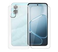 AQGGIIXY Coque pour Oppo A6x 4G (6.75"),avec [1 x Protecteur D'écran en Verre Trempé], Transparent Antichoc Silicone Cover Souple TPU Housse Etui pour Oppo A6x 4G - Clear