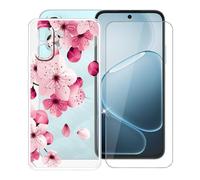 AQGGIIXY Coque pour Oppo A6x 4G (6.75"),avec [1 x Protecteur D'écran en Verre Trempé], Transparent Antichoc Etui Silicone Cover Souple TPU Housse - Le wm113
