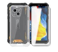 AQGGIIXY Coque pour Oukitel G2 (5.60") + 4 Pièces Verre Trempé, Transparent Anti-Choc Souple Silicone Housse Etui TPU Bumper Case Cover + Protection d'écran pour Oukitel G2