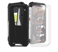 AQGGIIXY Coque pour Unihertz 8849 Tank 3 Pro (6.79"), avec [4 x Protecteur D'écran en Verre Trempé], Noir Antichoc Souple Silicone TPU Housse Etui, pour Unihertz 8849 Tank 3 Pro Cover Case - Black