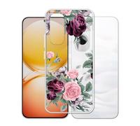 AQGGIIXY Coque pour Vivo V70 Lite 4G Transparente - YQ12 | 6.83". Silicone souple, antidérapant, bords surélevés, coins renforcés, anti choc, prise sécurisée, protection quotidienne.