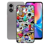 AQGGIIXY Coque pour ZTE Blade A35e 4G (6.52") étuis Black Protection Housses, Souple Silicone TPU Phone Case Bumper Cover pour ZTE Blade A35e 4G - XS40