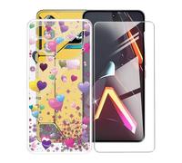 AQGGIIXY Coque pour ZTE Nubia Neo 3 GT (6.80"),avec [1 x Protecteur D'écran en Verre Trempé], Transparent Antichoc Silicone Cover Souple TPU Housse Etui pour ZTE Nubia Neo 3 GT - Balloon