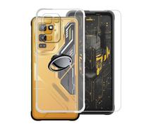 AQGGIIXY Coque Transparente Anneau et Verre pour Blackview Fort 5
