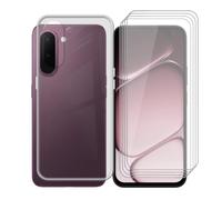 AQGGIIXY Coque Transparente et 4 Verres pour OnePlus N6x