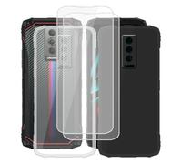 AQGGIIXY Coque + Verre trempé pour Doogee Blade 10 Energy (6.56") Housses Étuis,2 pièces Transparent Souple + 2 pièces Film trempé écran Protecteur pour Doogee Blade 10 Energy