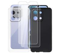 AQGGIIXY Coque + Verre trempé pour Xiaomi Poco C85 4G (6.90") Housses Étuis,2 pièces Transparent Souple + 2 pièces Film trempé écran Protecteur pour Xiaomi Poco C85 4G