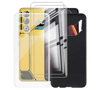 AQGGIIXY Coque + Verre trempé pour ZTE Nubia Neo 3 GT (6.80") Housses Étuis,2 pièces Transparent Souple + 2 pièces Film trempé écran Protecteur pour ZTE Nubia Neo 3 GT
