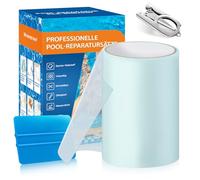 AQhui Kit de Réparation Piscine sous l’Eau - Ruban Adhésif Transparent Extra Large 15cm x 250cm - Rustine Autocollante en PVC Étanche pour Liner de Piscine, Spa Gonflable, Matelas Aquatique