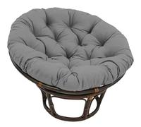 AQIGR Coussin de Chaise Papasan Extérieur, Rond Coussin de Siège Jardin Imperméable, Coussin Épais Confortable pour Intérieur Chaise Suspendue(Gris,120x120cm)