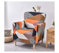 AQIGR Housse de Fauteuil Extensible 1 Place avec Accoudoirs, Housse de Fauteuil Club Couverture de Fauteuil Chesterfield Lavable Protecteur de Fauteuil pour Salon Tub Chair Canapé(#22)