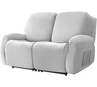 AQIGR Housse de Fauteuil Relax Inclinable Extensible 1/2/3 Places Velours Manuel/Electrique Housse de Canapé avec Poche Latérale Antidérapant Lavable Housse de Fauteuil de Relax Élastique