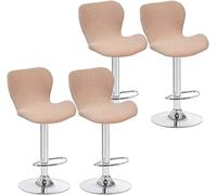 AQIGR Housses de tabourets pivotants de Bar/Cuisine incurvés, 2/4/6PCS Housses de Chaise de Salle à Manger à Dossier Bas, pour Chaise de Salle à Manger Courte, Chaise de tabourets de Bar