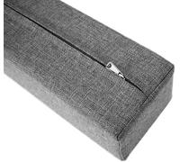 AQIGR Remplissage de Matelas de Lit, Coussin de TêTe de Lit Remplissage D'écart Mural, Rallonge de Matelas pour Combler l'espace Entre La TêTe de Lit ou Le Mur, avec Housse Amovible(Gray,200x10x20cm)