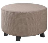 AQIGR Rond Housse de Pouf Ottomane Extensible 60 50x50 cm Housse de Repose-Pieds Protecteur de Meubles Housse de Tabouret avec Fond Élastique Antidérapante (Color : #8, Size : Large(24-29IN/60-73CM))