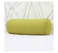 AQIGR Traversin Oreiller de Rouleau de Cou Cervical Oreiller Cylindrique Coussins Longs Oreiller Multifonctionnel pour Le Cou Lombaire(Jaune Vert,20x80cm)