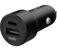 Aqiila CC2 Adaptateur de charge 32 W 1x USB-A, 1x USB-C® Quick Charge 3.0, Power Delivery noir pour voiture, pour camion USB Power Delivery (USB-PD), chargeur