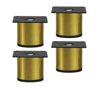 AQIOERH 4 pièces Pieds de Meubles canapé Jambes Meubles Pied protecteurs de Sol for Ferme Chambre pour Cadre de Llit(Aureate 5x8cm)