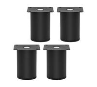 AQIOERH 4 pièces Pieds de Meubles canapé Jambes Meubles Pied protecteurs de Sol for Ferme Chambre pour Cadre de Llit(Black 5x8cm)