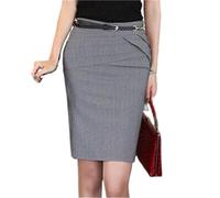 AQIOERH Jupe Crayon Jupe Crayon for Femme, Taille Haute, au-Dessus du Genou, décontractée, Bureau, Dames, Courte de Travail, Formelle, Noire, Grise, Beige, Jupes Moulantes(Grey,M)